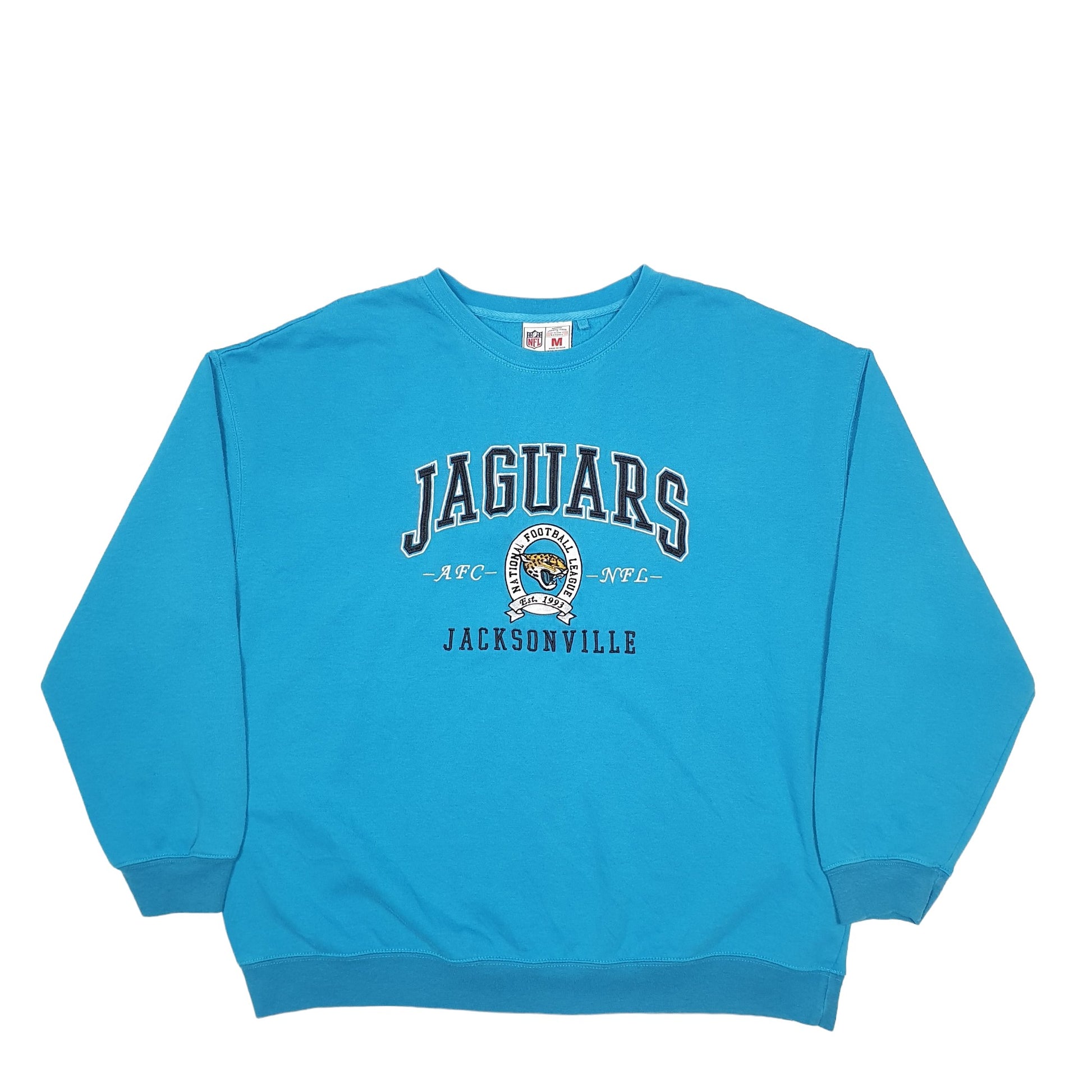 Mens Blue NFL Jacksonville Jaguars Football Crewneck Jumper