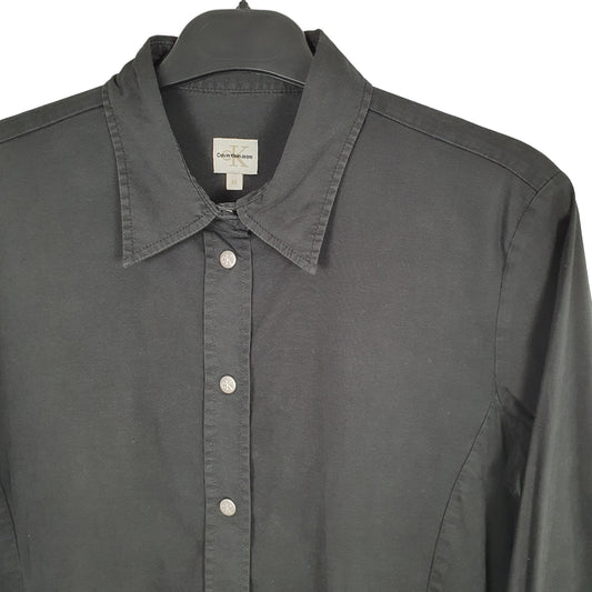 Calvin Klein Long Sleeve Regular Fit Shirt Black