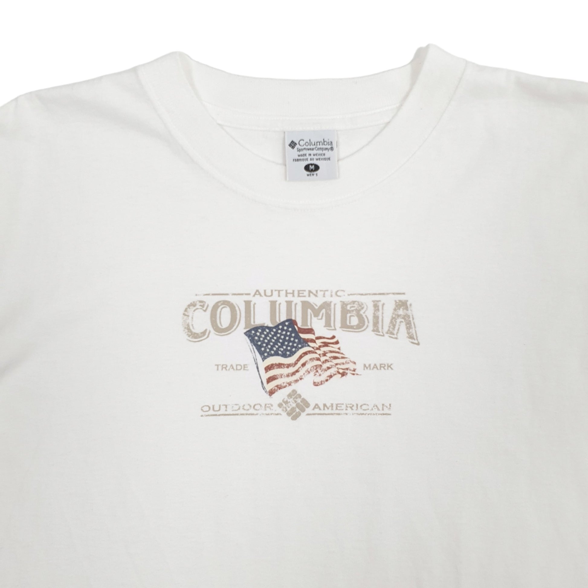 Mens Ehite Columbia Sportswear  Short Sleeve T Shirt