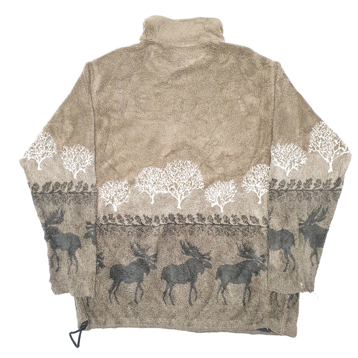 Mens Brown Big Chill Moose Woods Forest Full Zip Jumper