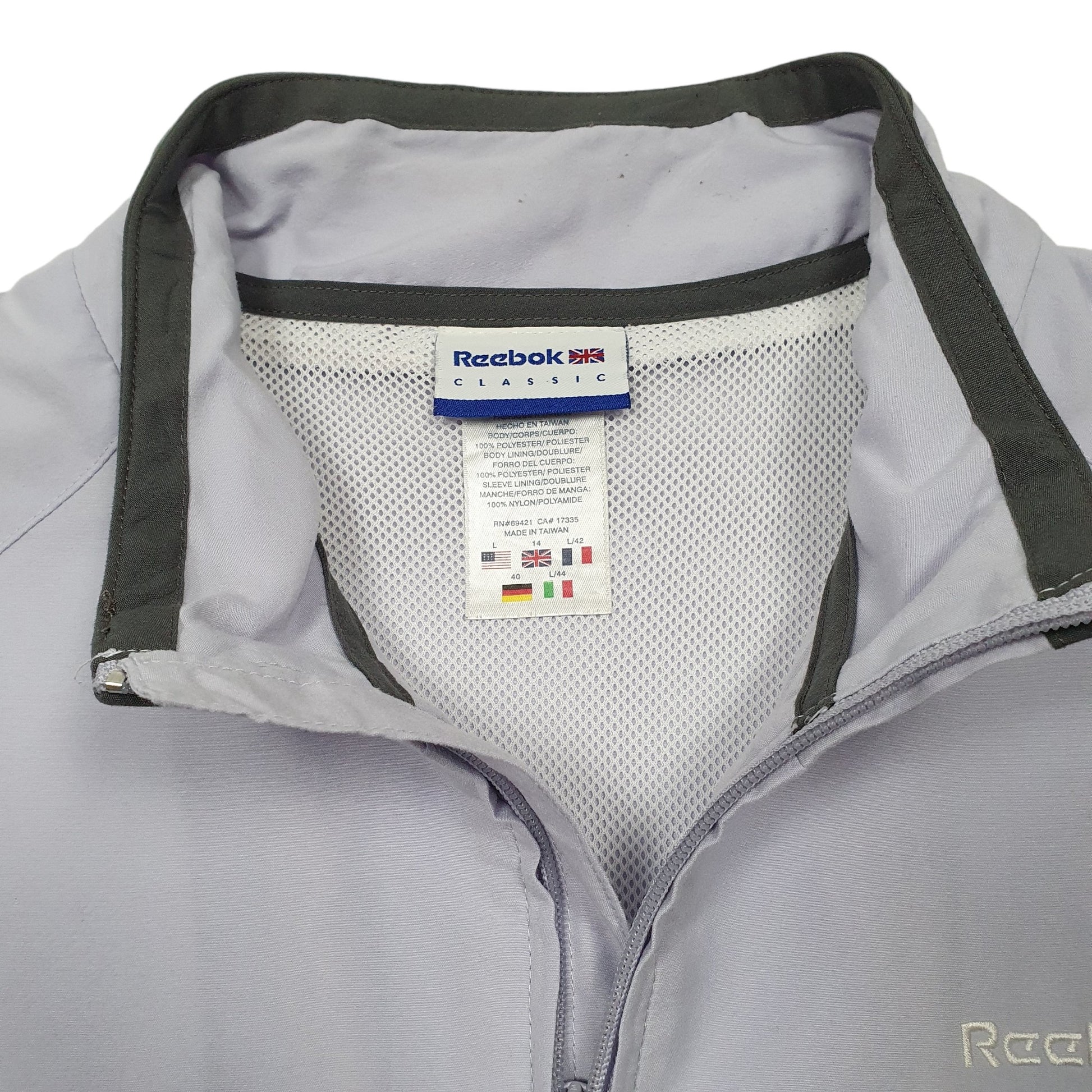 Womens Lilac Reebok Active Classic Full Zip Jumper