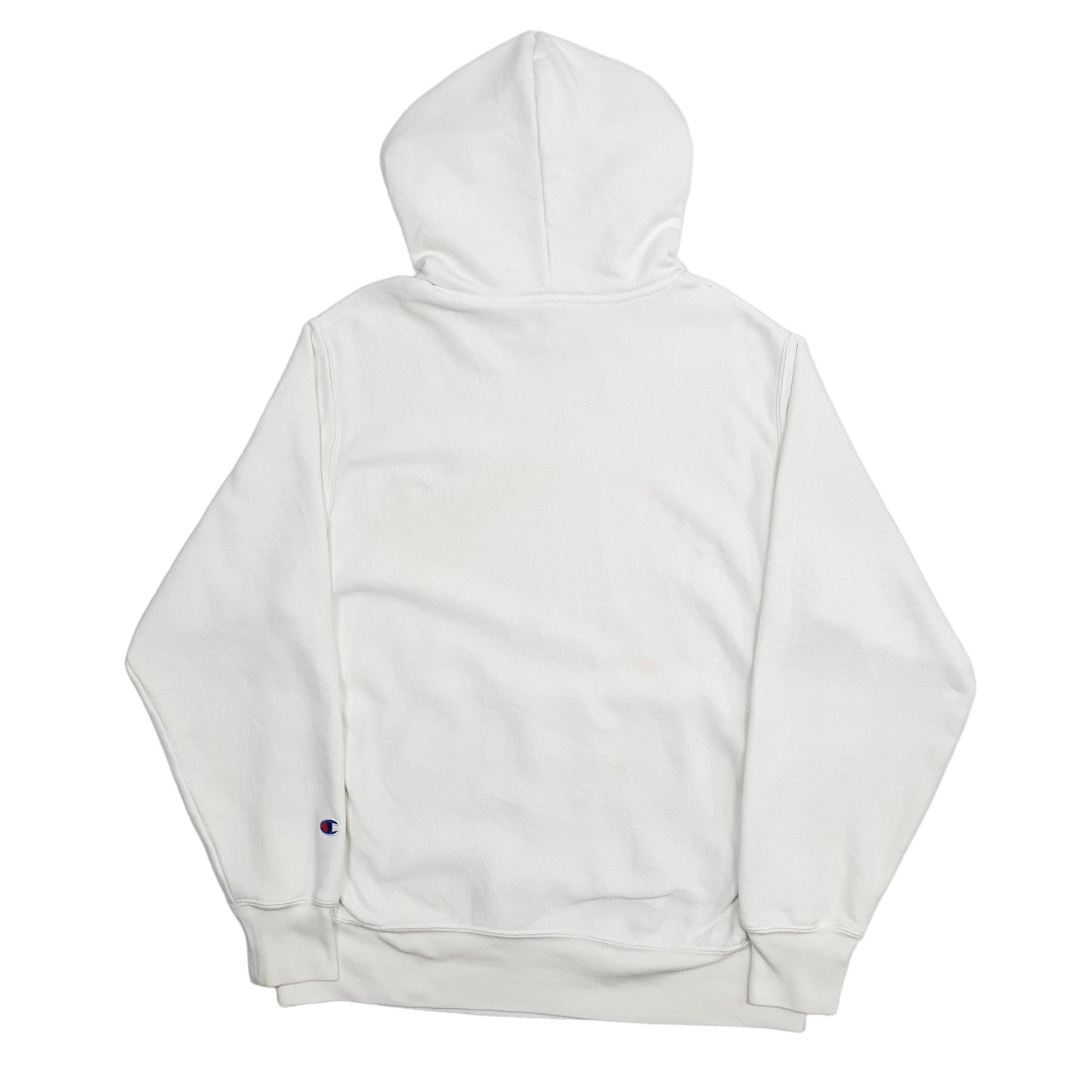 Mens White Champion Reverse Weave Hoodie Jumper