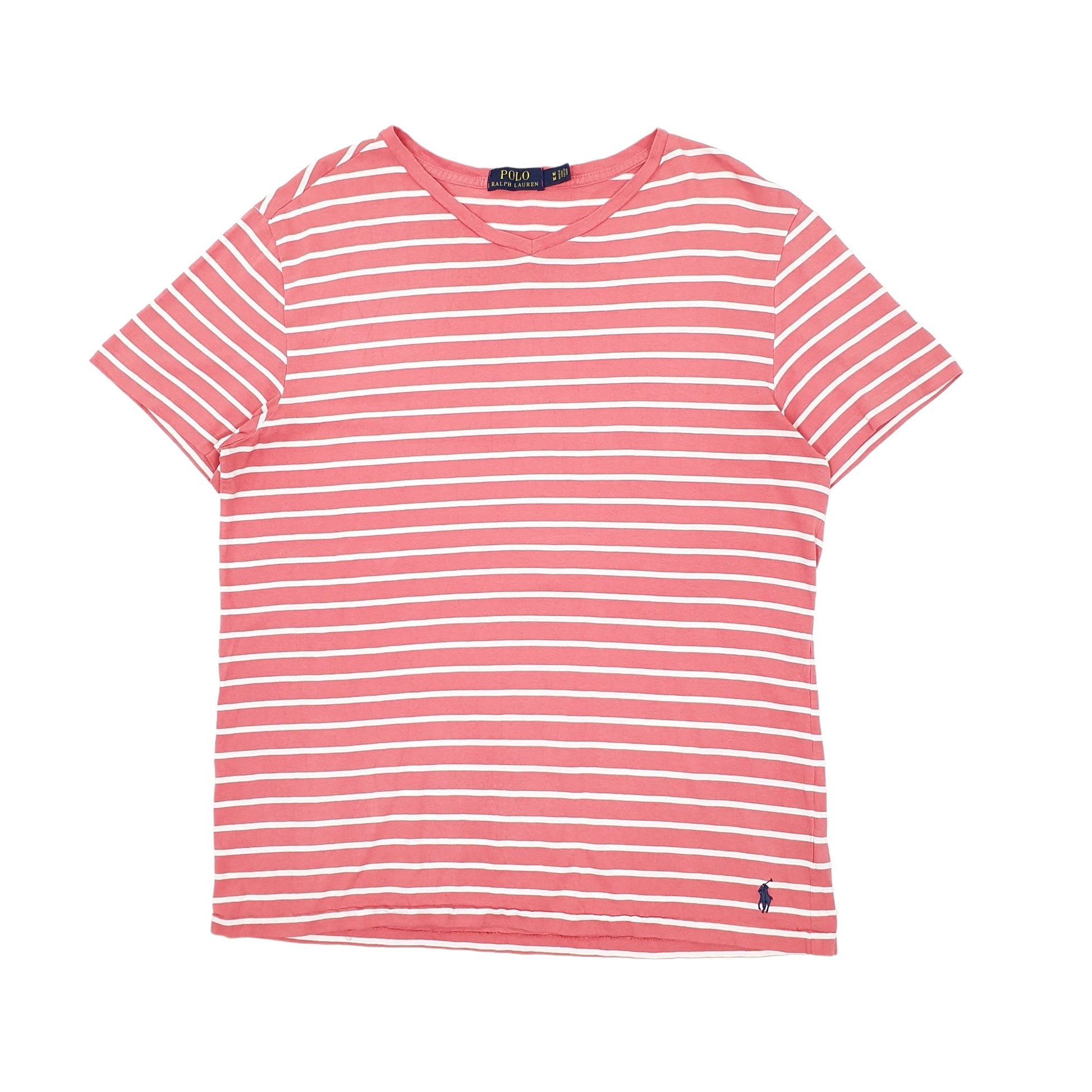 Mens Pink Ralph Lauren Striped Short Sleeve T Shirt