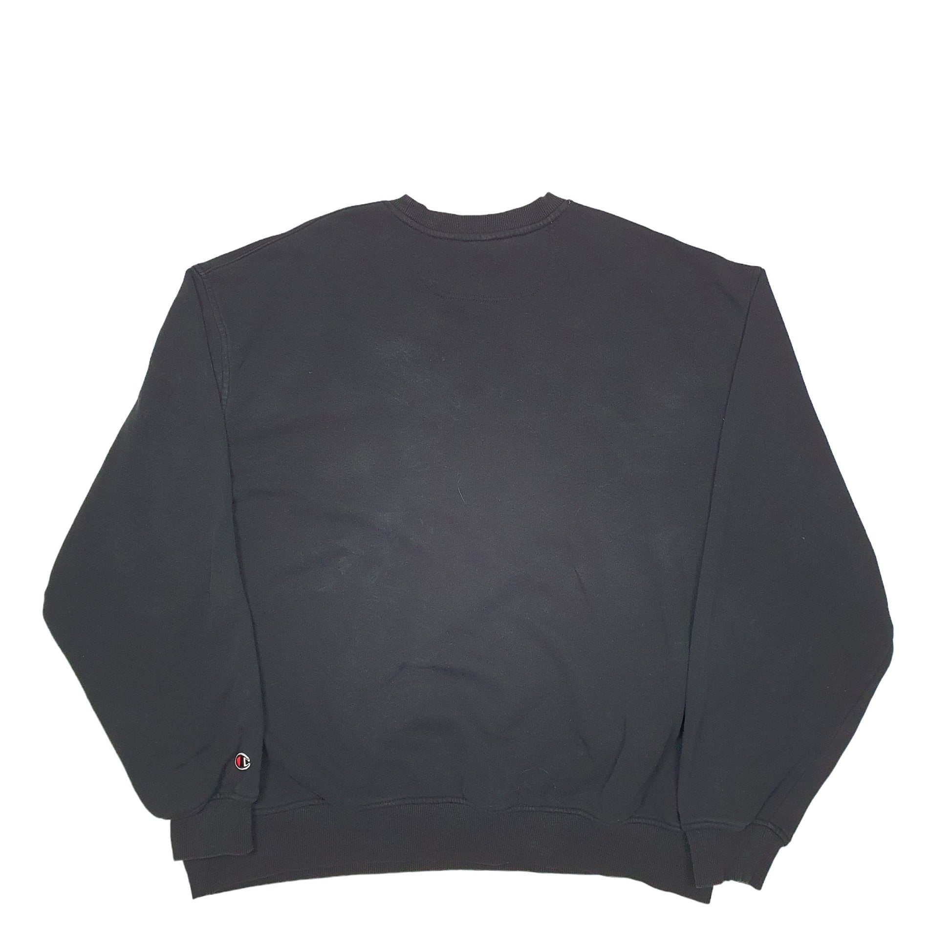 Mens Black Champion  Crewneck Jumper