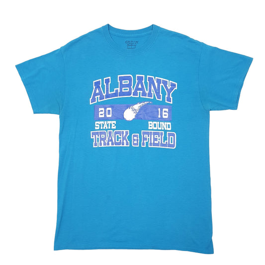 Gildan Albany Track & Field 2016 Short Sleeve T Shirt Blue