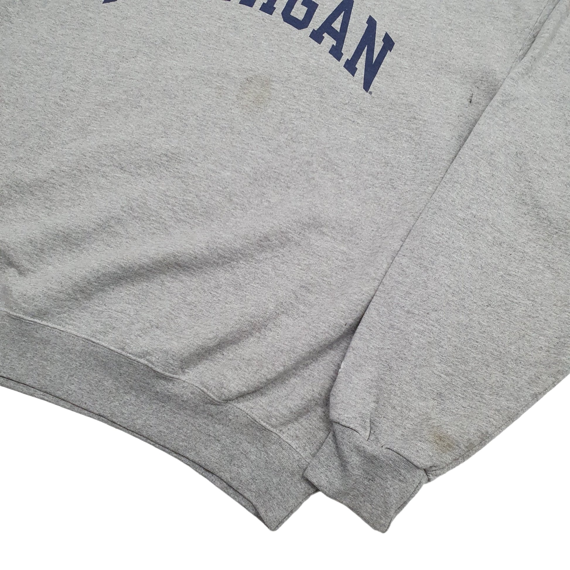 Mens Grey Champion Michigan USA College Crewneck Jumper