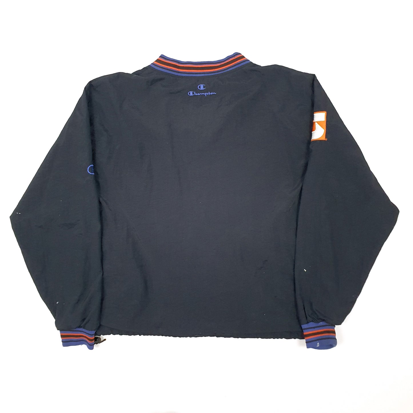 Mens Black Champion USA College Syracuse Sport Vintage 1990s Windbreaker Coat