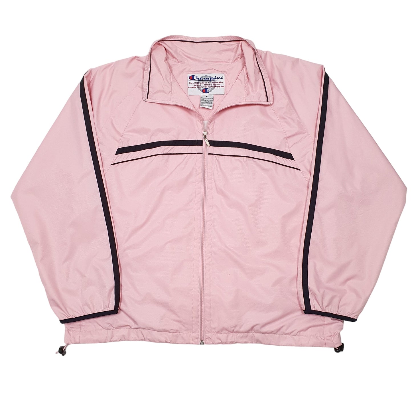 Womens Pink Champion Active Windbreaker Full Zip Coat