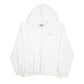 Mens White Nike Vintage 2000s Y2K Quarter Zip Hoodie Jumper