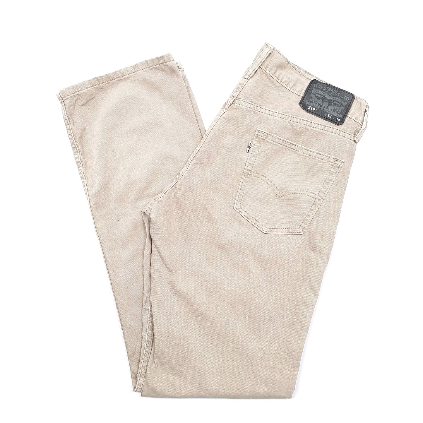 Levis 514 Straight Fit Jeans W34 L33 Beige