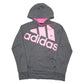Womens Grey Adidas Spellout Climawarm Full Zip Jumper