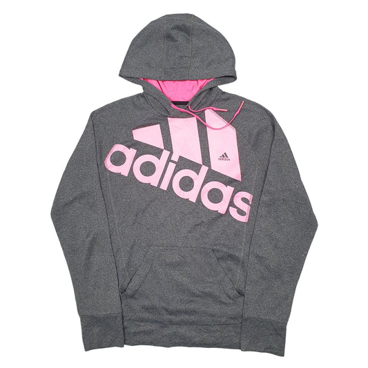 Womens Grey Adidas Spellout Climawarm Full Zip Jumper