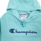 Womens Blue Champion Spellout Hoodie Jumper