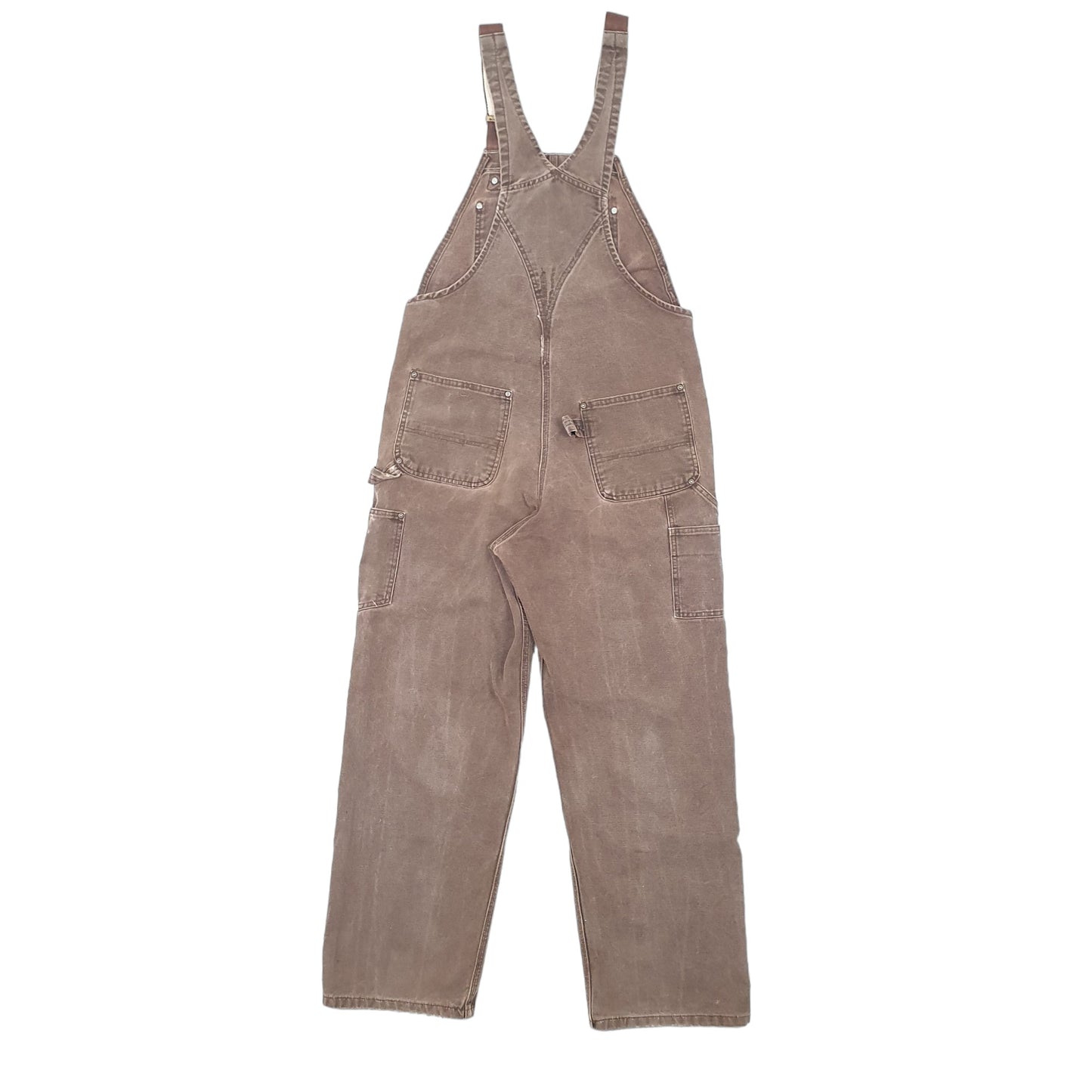 Mens Brown Carhartt Vintage 2000s Double Knee Dungaree Trousers
