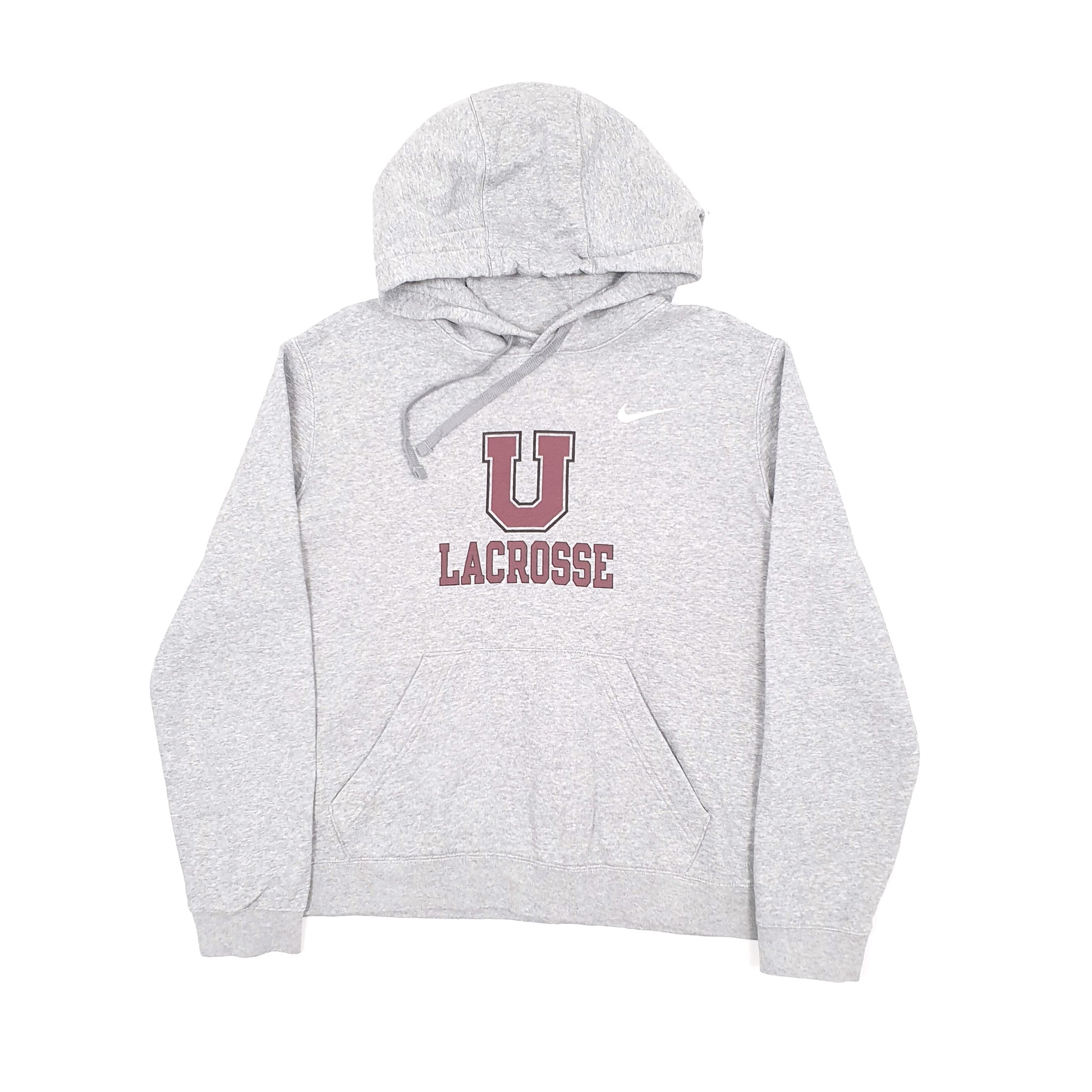 Mens Grey Nike USA College Lacrosse Hoodie Jumper