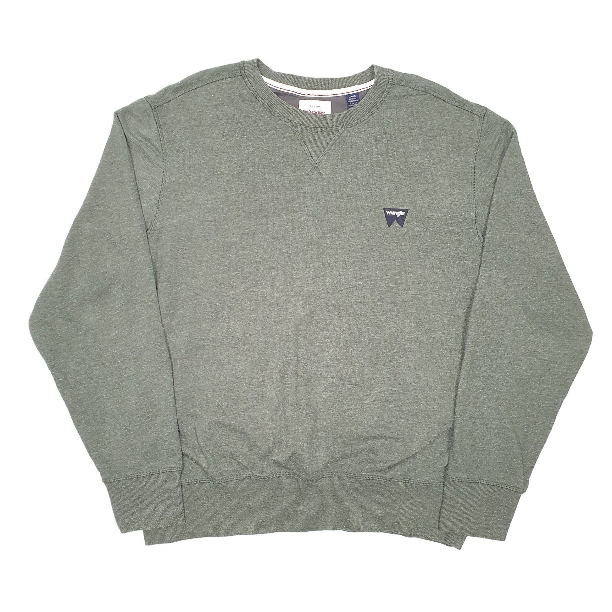 Mens Green Wrangler  Crewneck Jumper