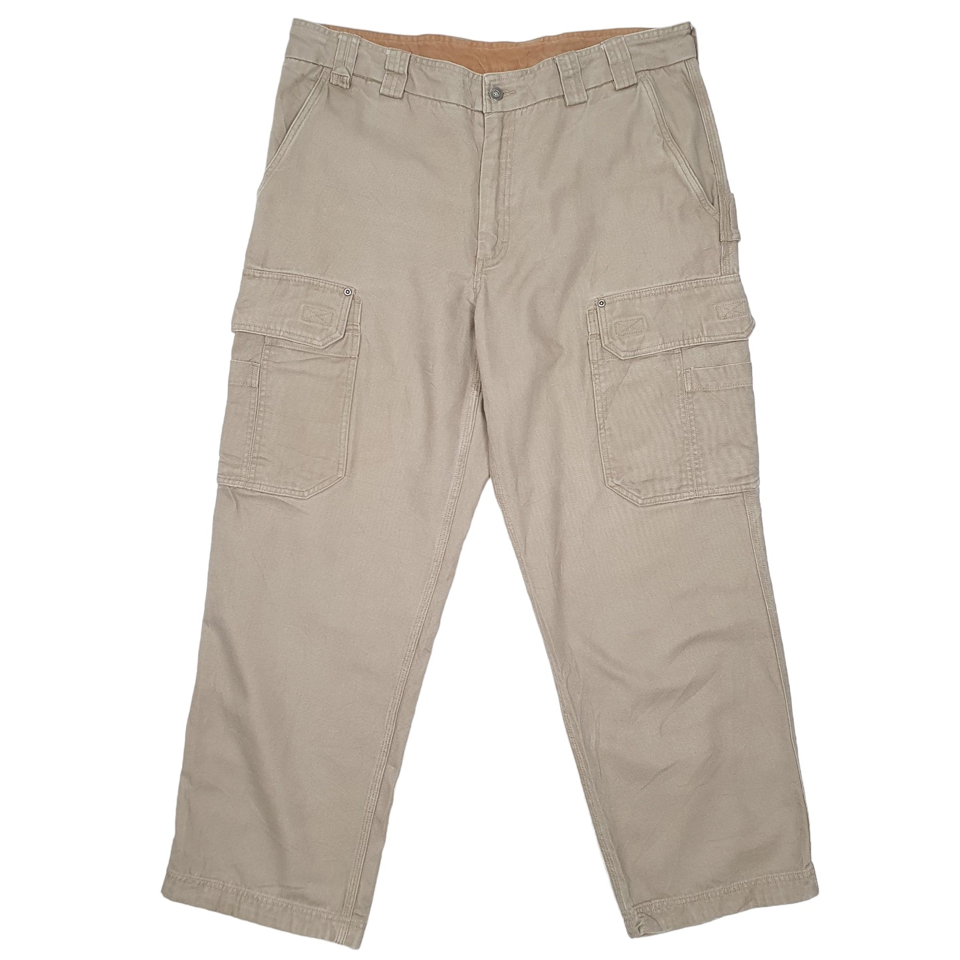 Mens Beige Duluth Trading Co Combat Pants Cargo Trousers