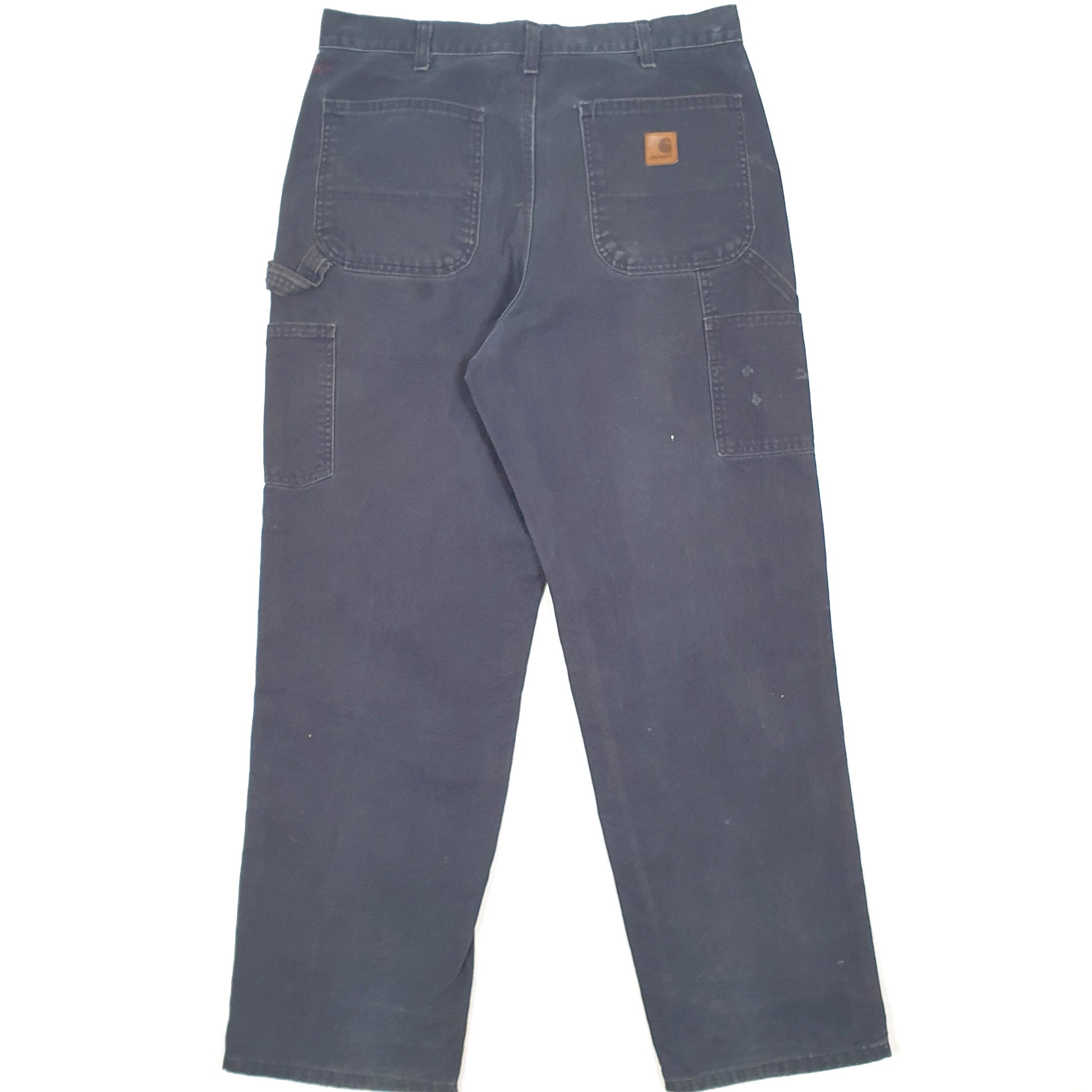 Mens Carhartt Navy Carpenter Trousers W34 L31 Navy