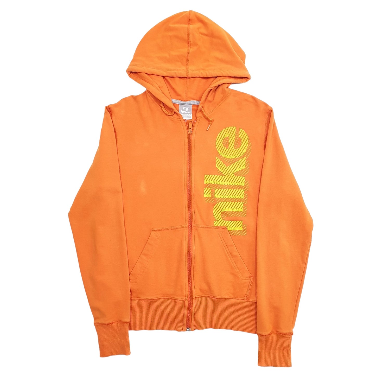 Womens Orange Nike Spellout Hoodie Jumper