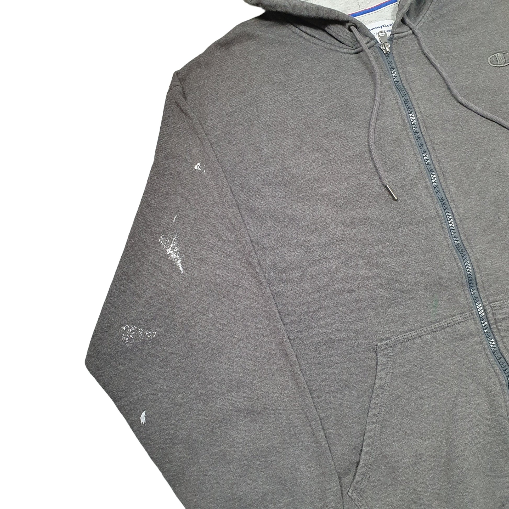 Mens Grey Champion  Full Zip Jumper