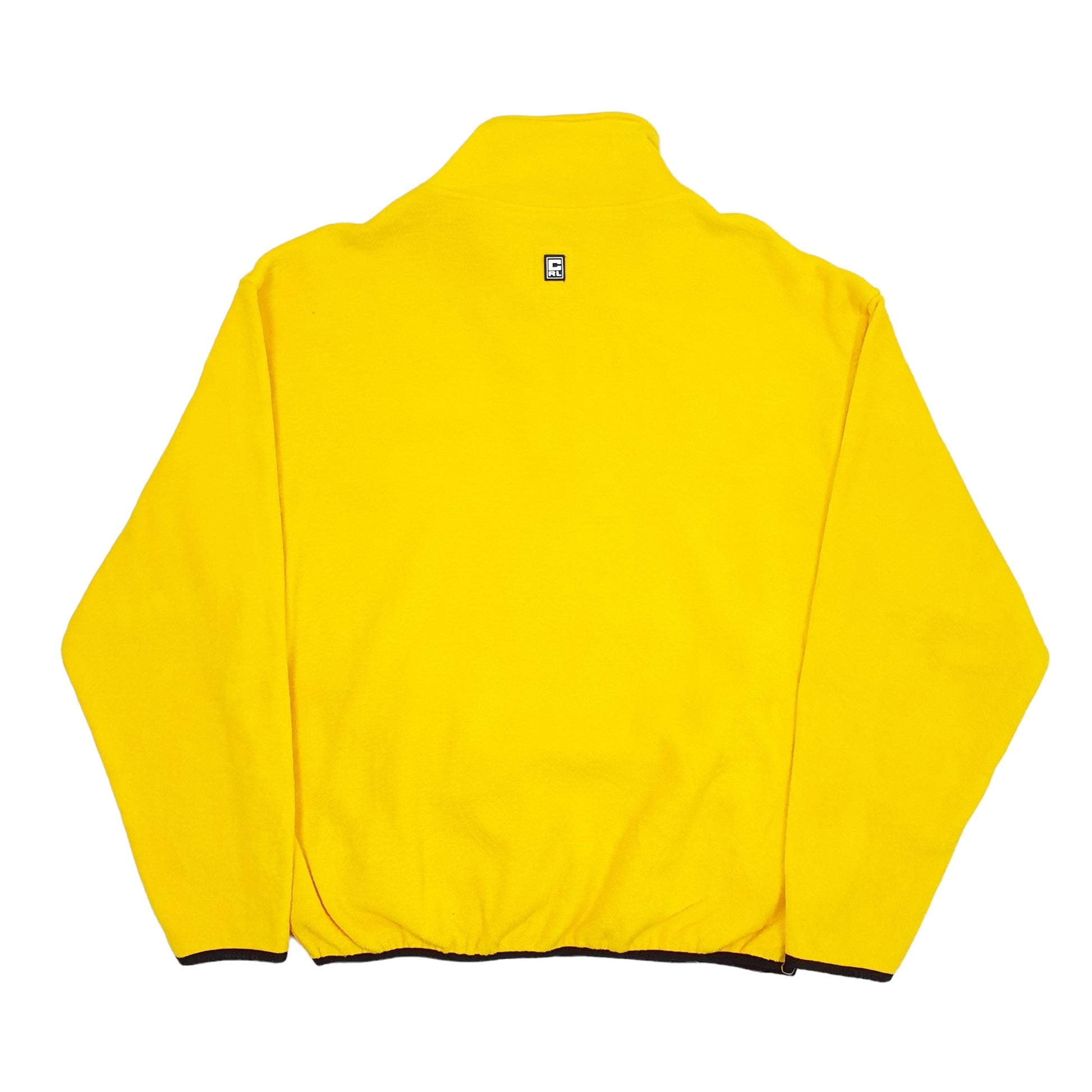 Ralph Lauren Chaps Spellout Quarter Zip Fleece XL Yellow