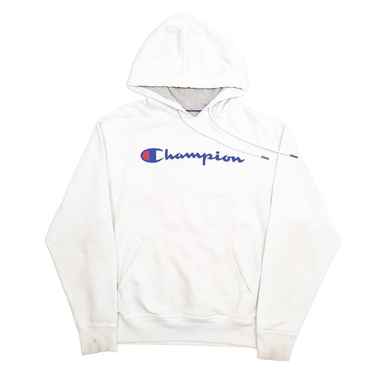 Mens White Champion  Hoodie Jumper