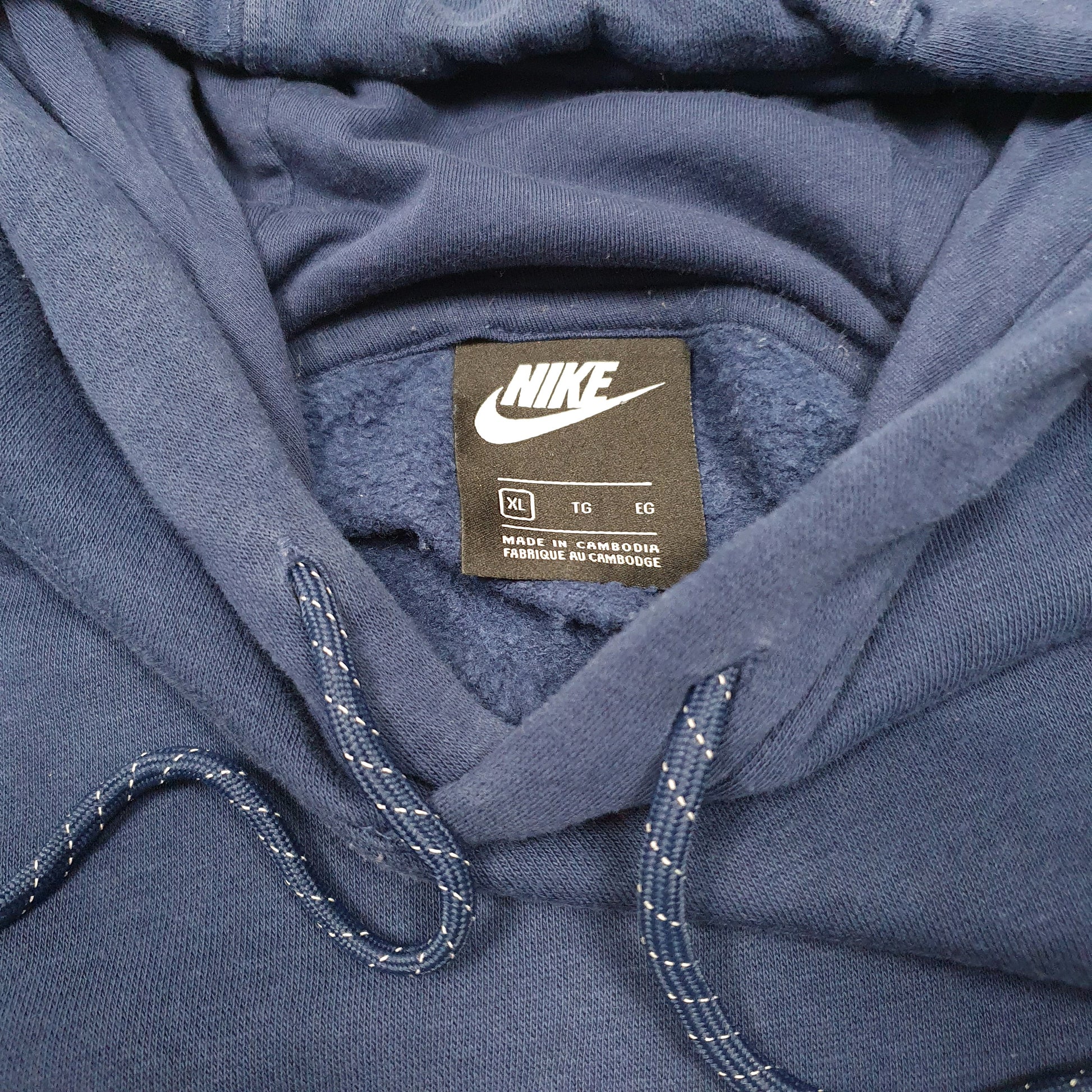 Mens Navy Nike Spellout Swoosh Hoodie Jumper