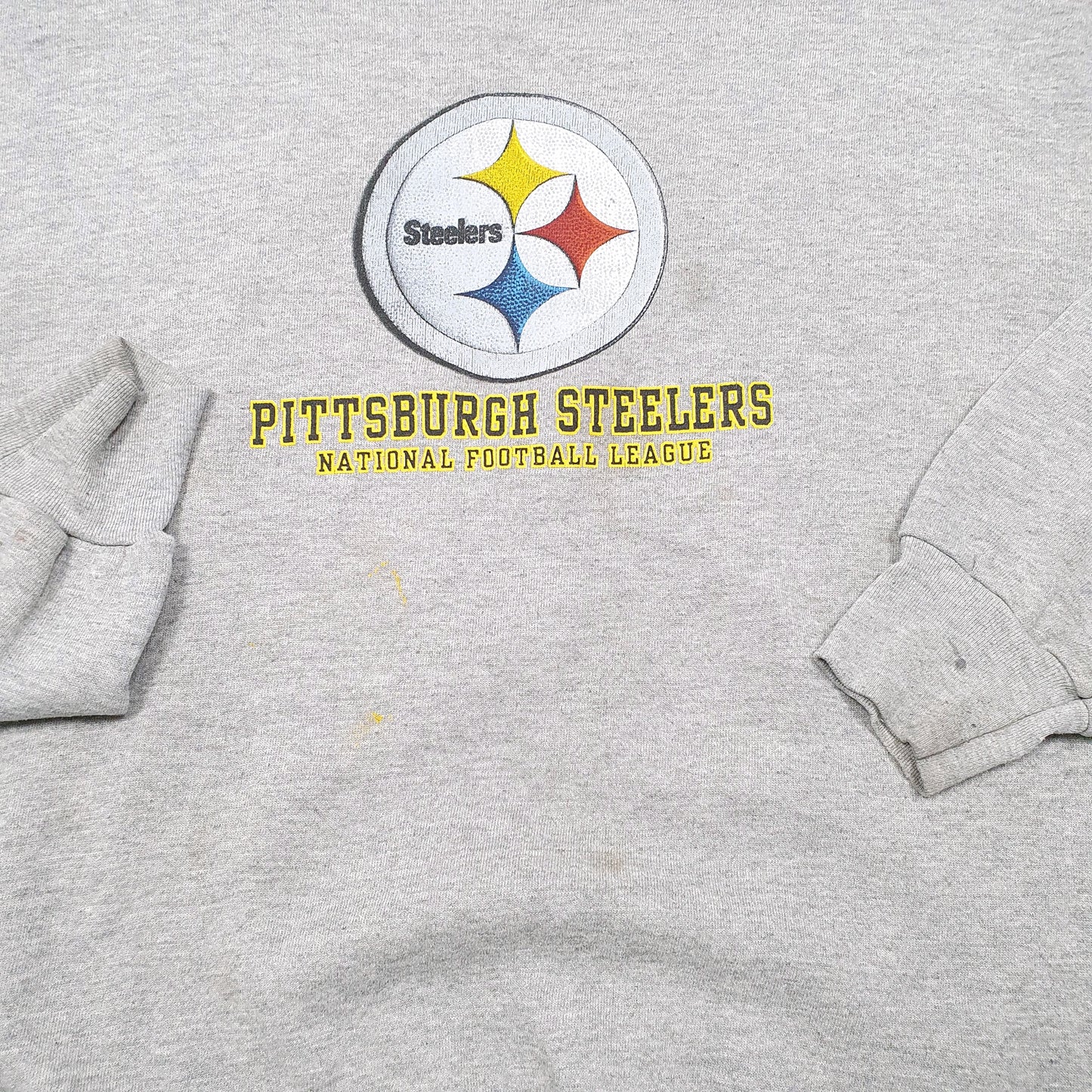 Mens Grey NFL Pittsburgh Steelers American Football Crewneck Jumper