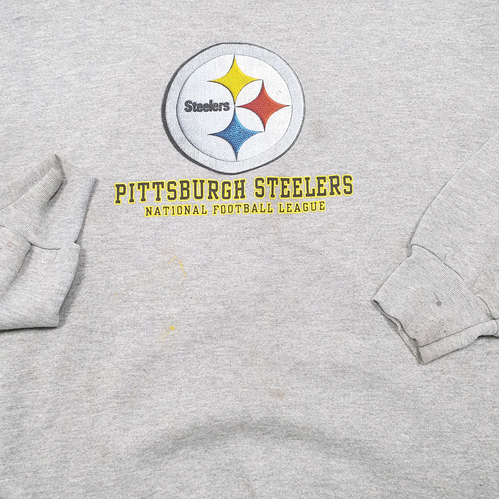 Mens Grey NFL Pittsburgh Steelers American Football Crewneck Jumper