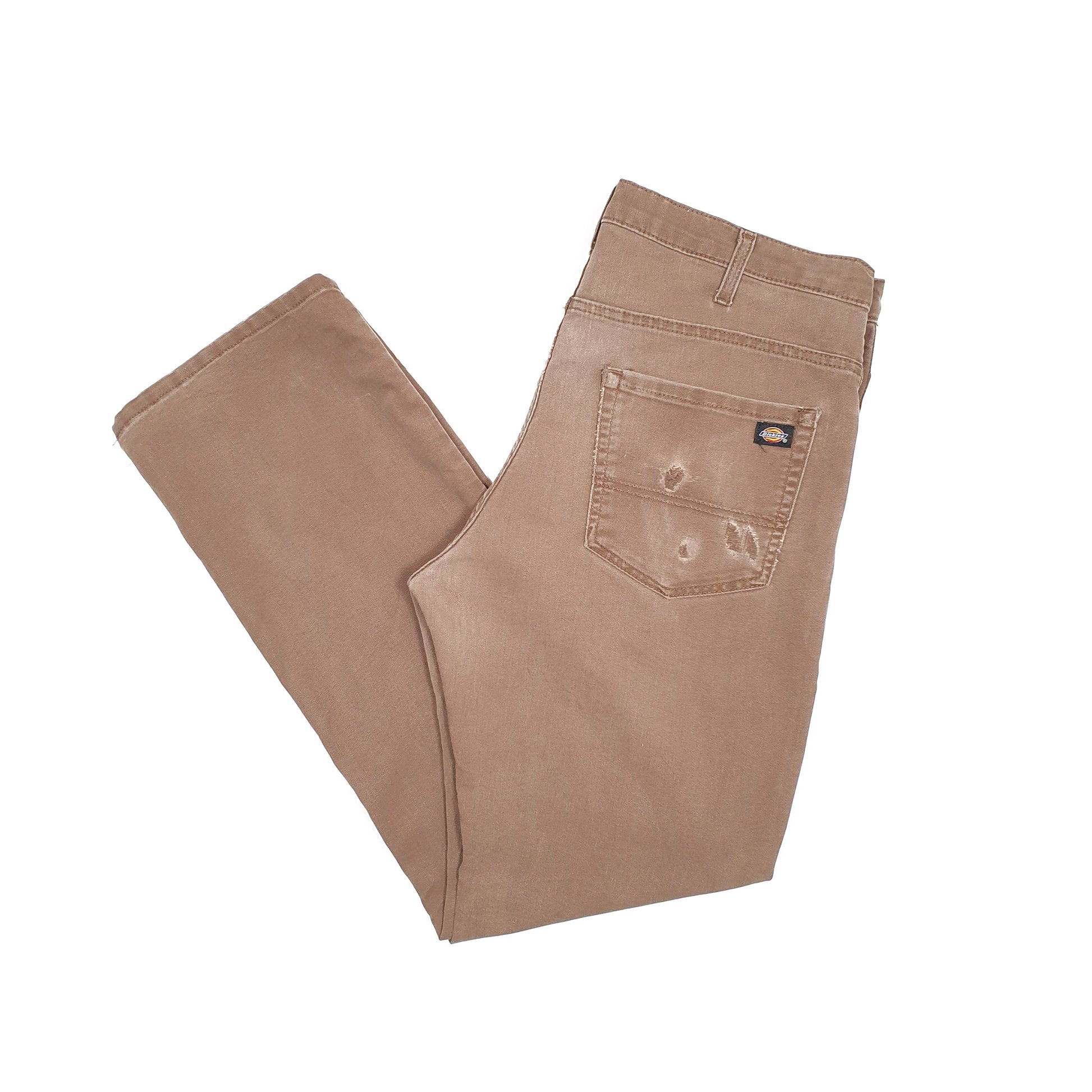 Mens Dickies Flex stretch Brown Carpenter Trousers W36 L31 Brown