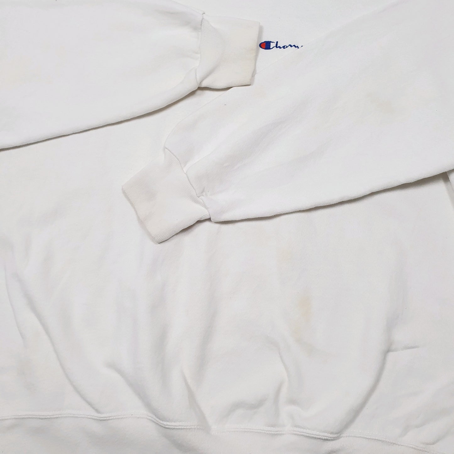 Mens White Champion  Crewneck Jumper