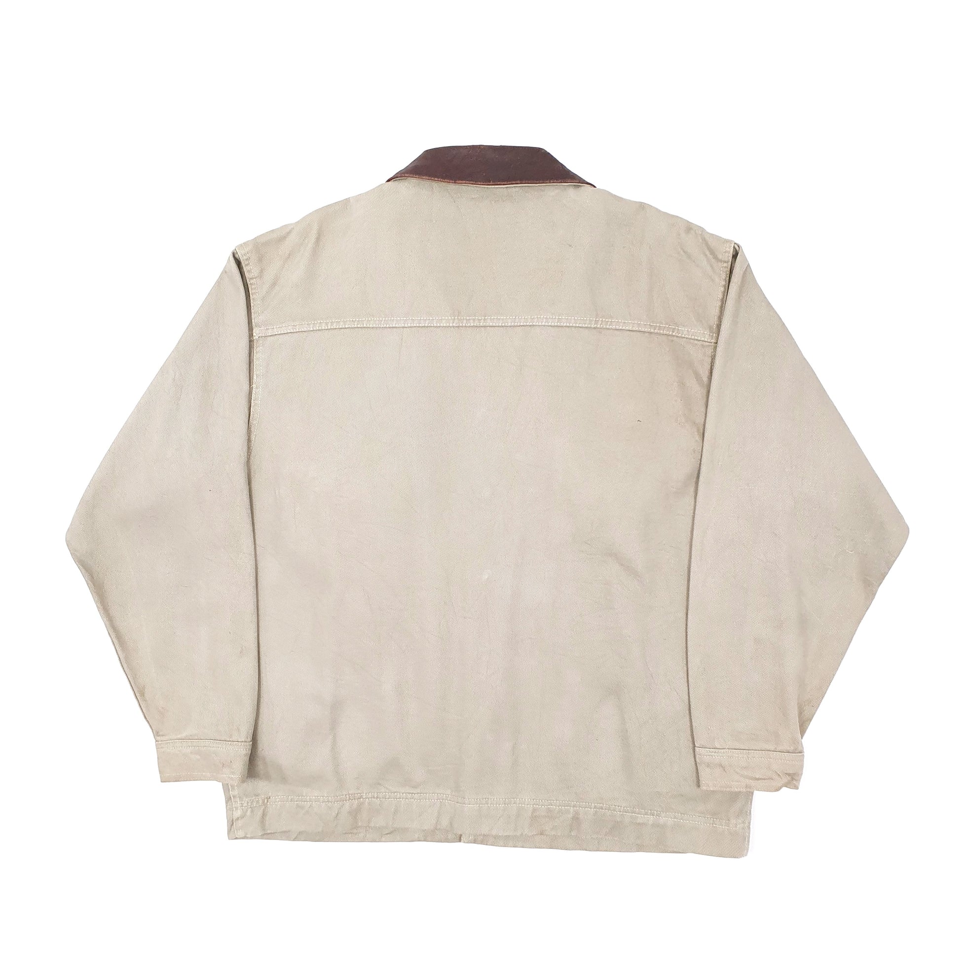 Mens Grey Unbranded Workwear Blanket Lined Chore Coat Coat