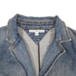 Womens Blue Tommy Hilfiger Denim Jacket Blazer Studed Denim Jacket Coat