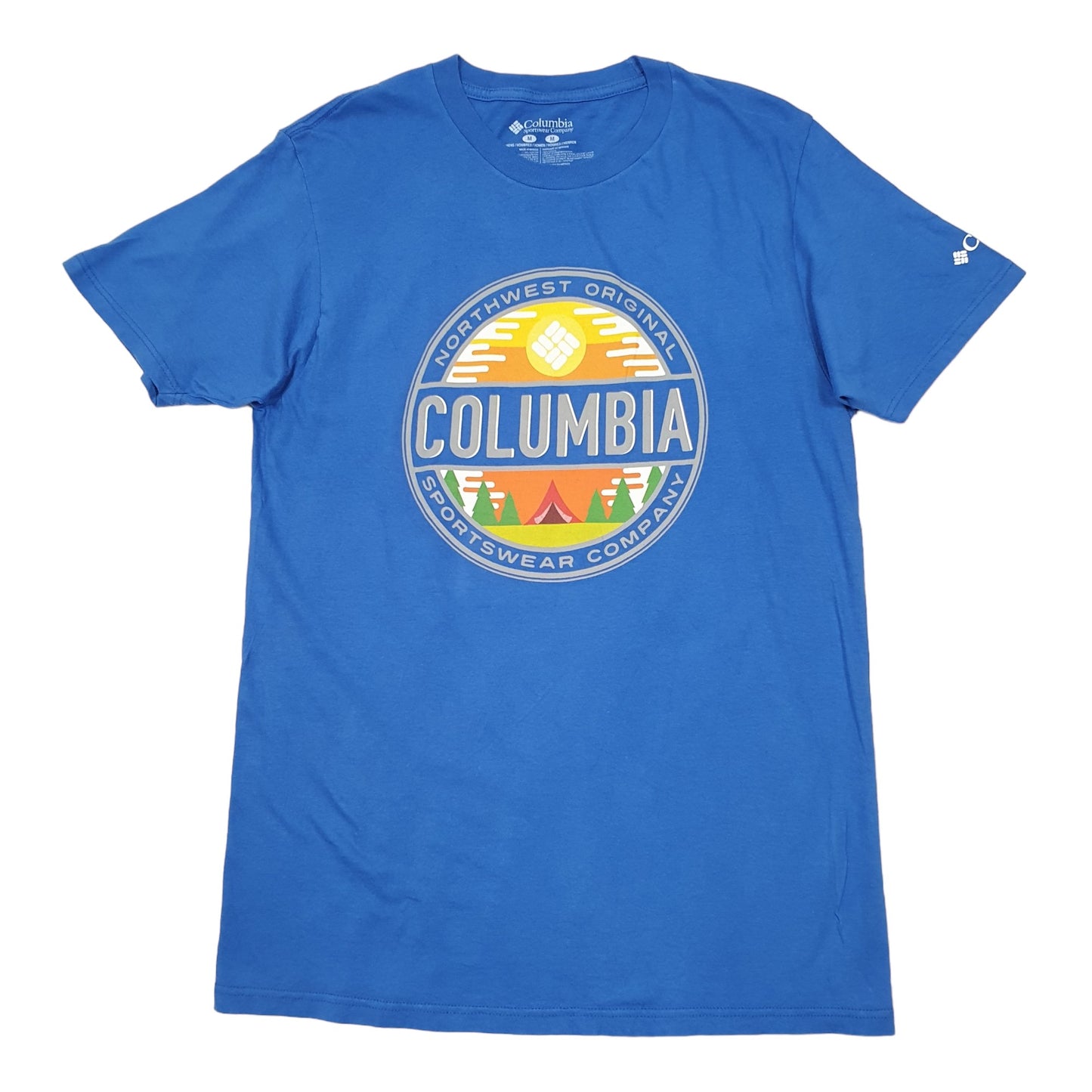 Mens Blue Columbia Sportswear Tent Short Sleeve T Shirt