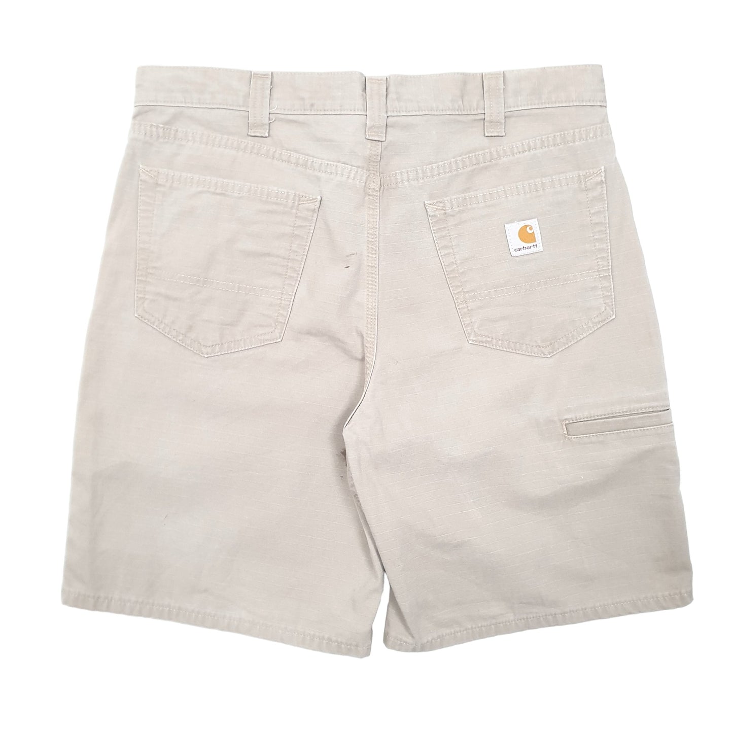 Mens Beige Carhartt Ripstop Work Wear Carpenter Shorts
