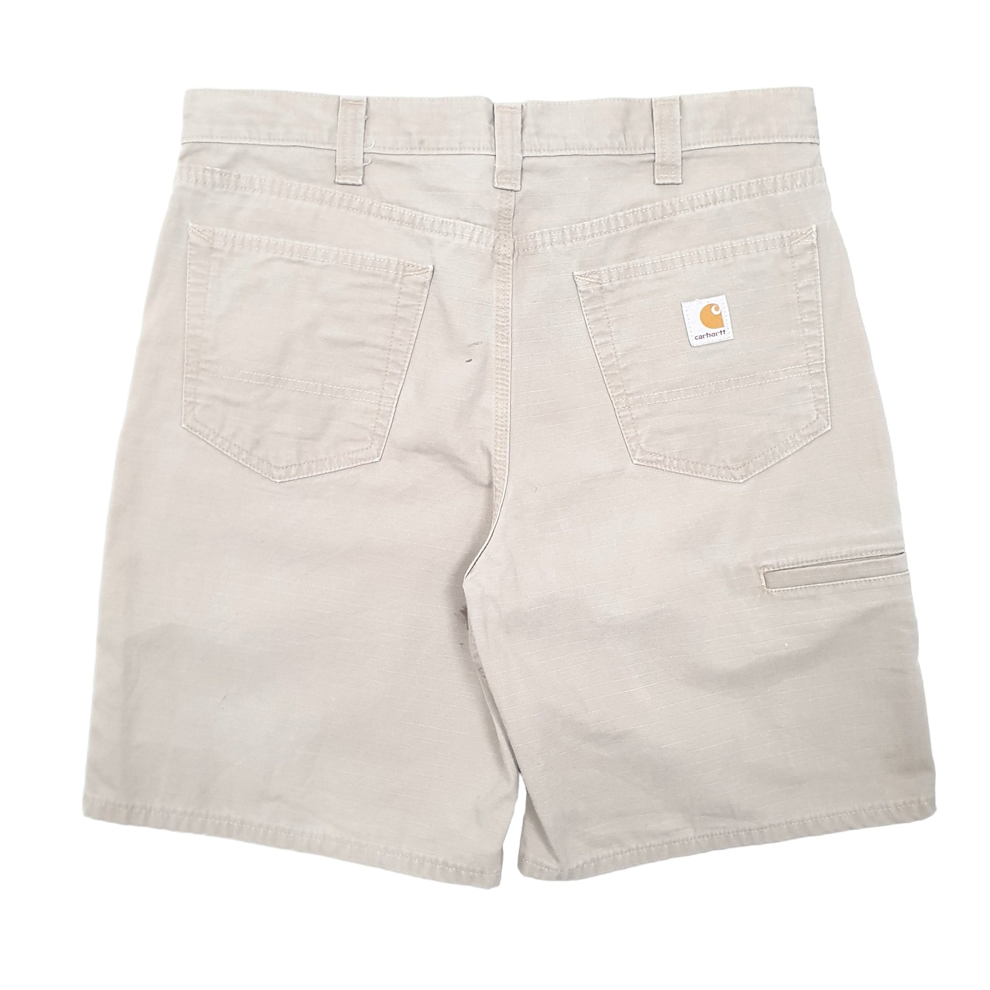 Mens Beige Carhartt Ripstop Work Wear Carpenter Shorts
