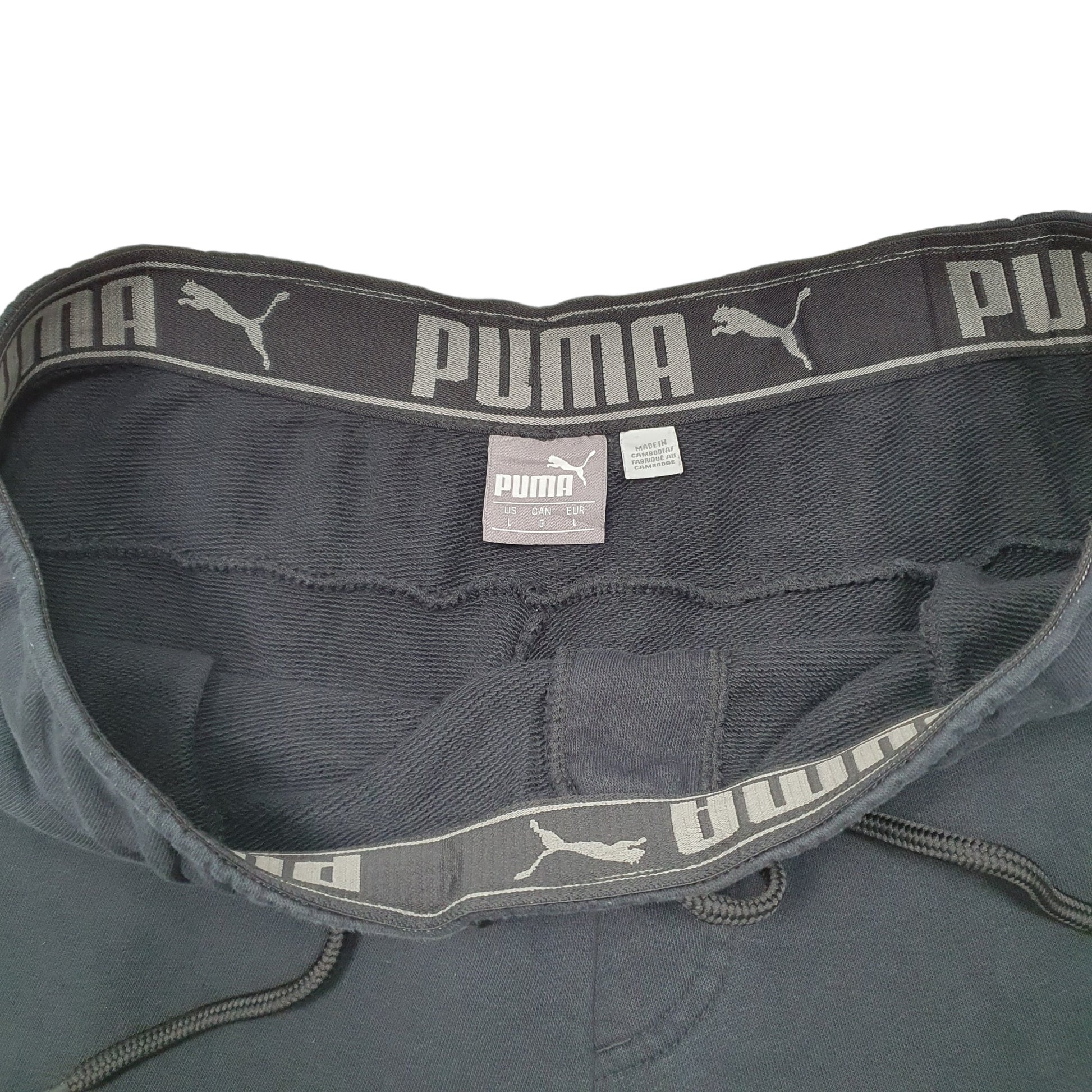 Mens Black Puma Workout Active Gym Jogger Trousers