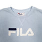 Womens Blue Fila Spellout Crewneck Jumper