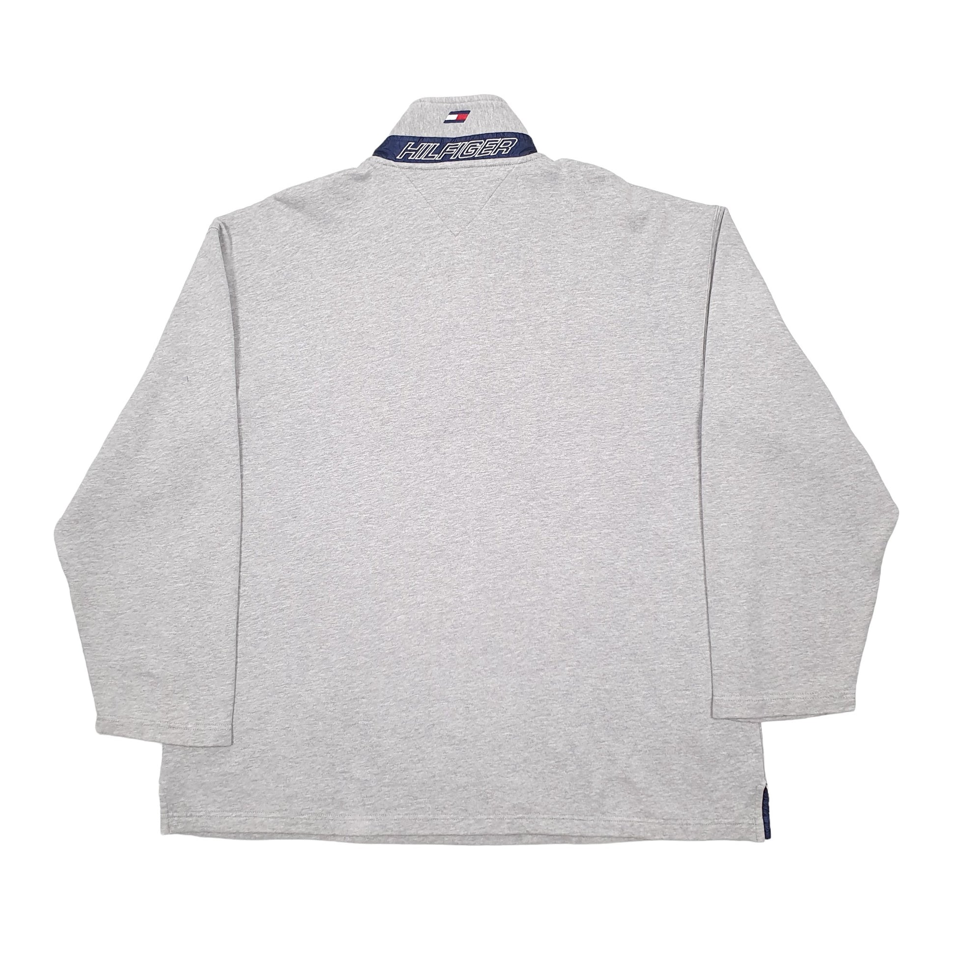 Tommy Hilfiger Athletics Spellout Quarter Zip XL Grey