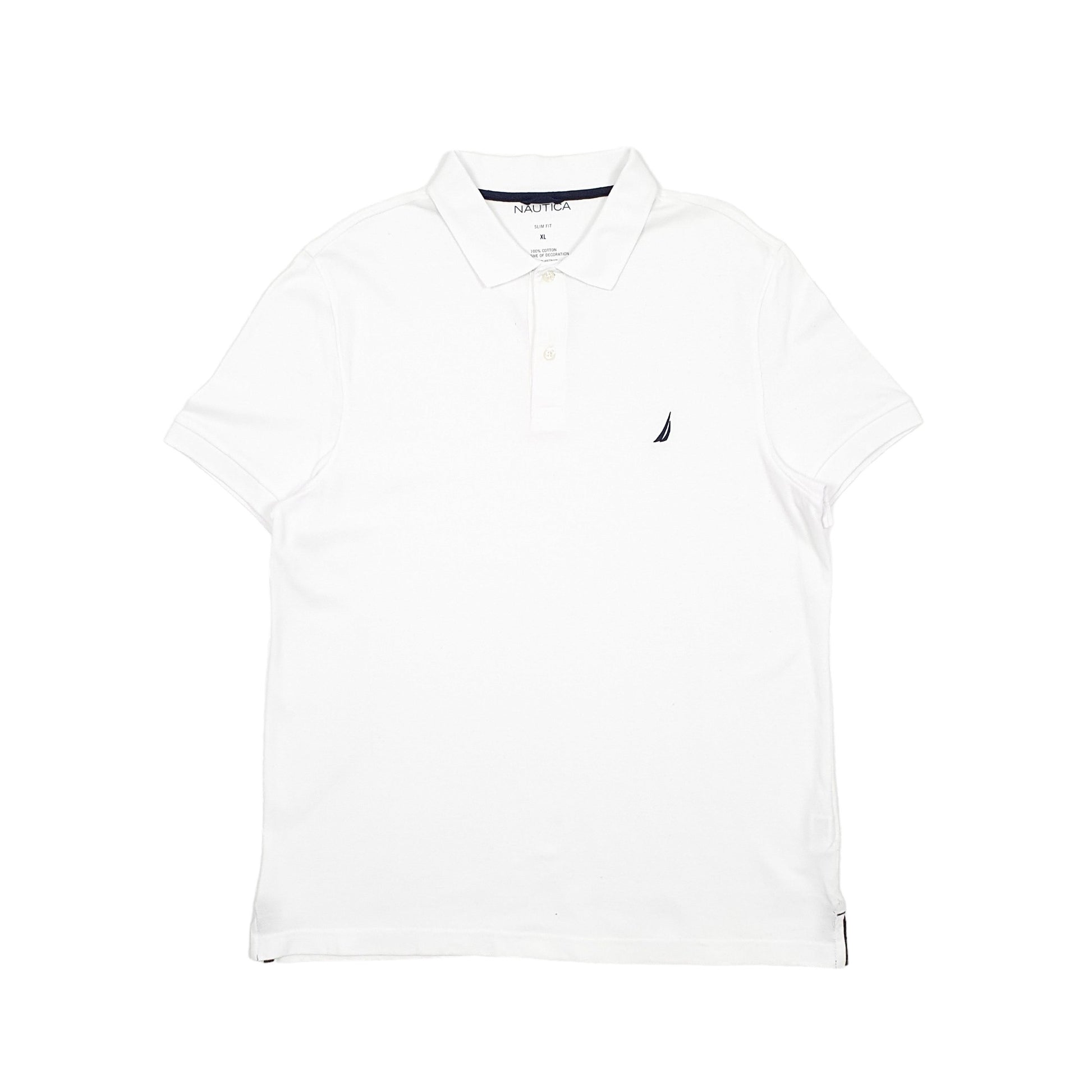 Nautica Slim Fit Short Sleeve Polo Shirt White