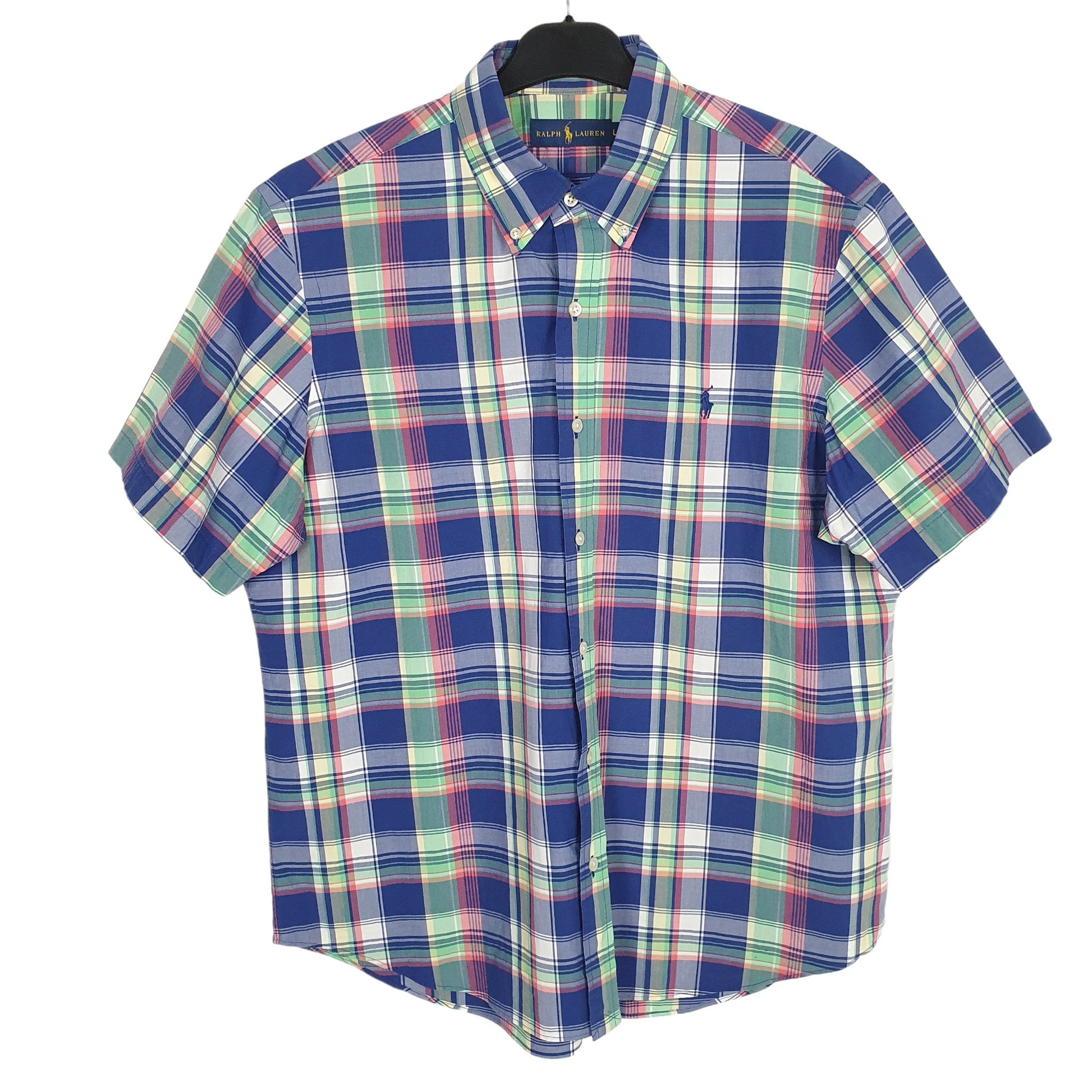 Ralph Lauren Short Sleeve Regular Fit Check Shirt Blue