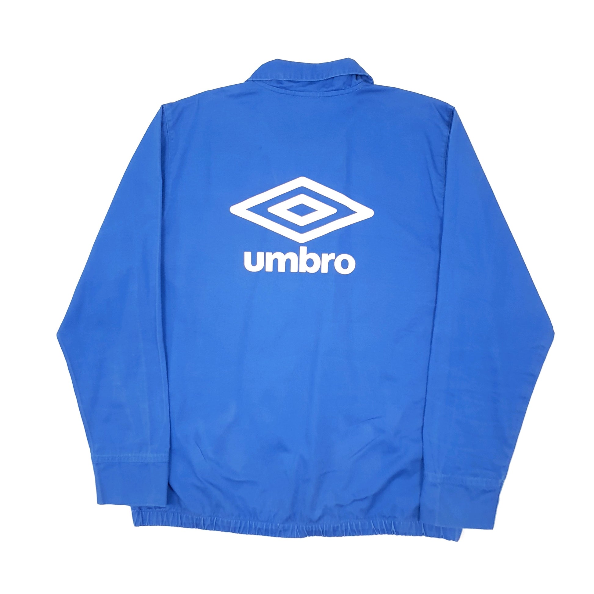 Mens Blue Umbro Vintage Polo Top Crewneck Jumper