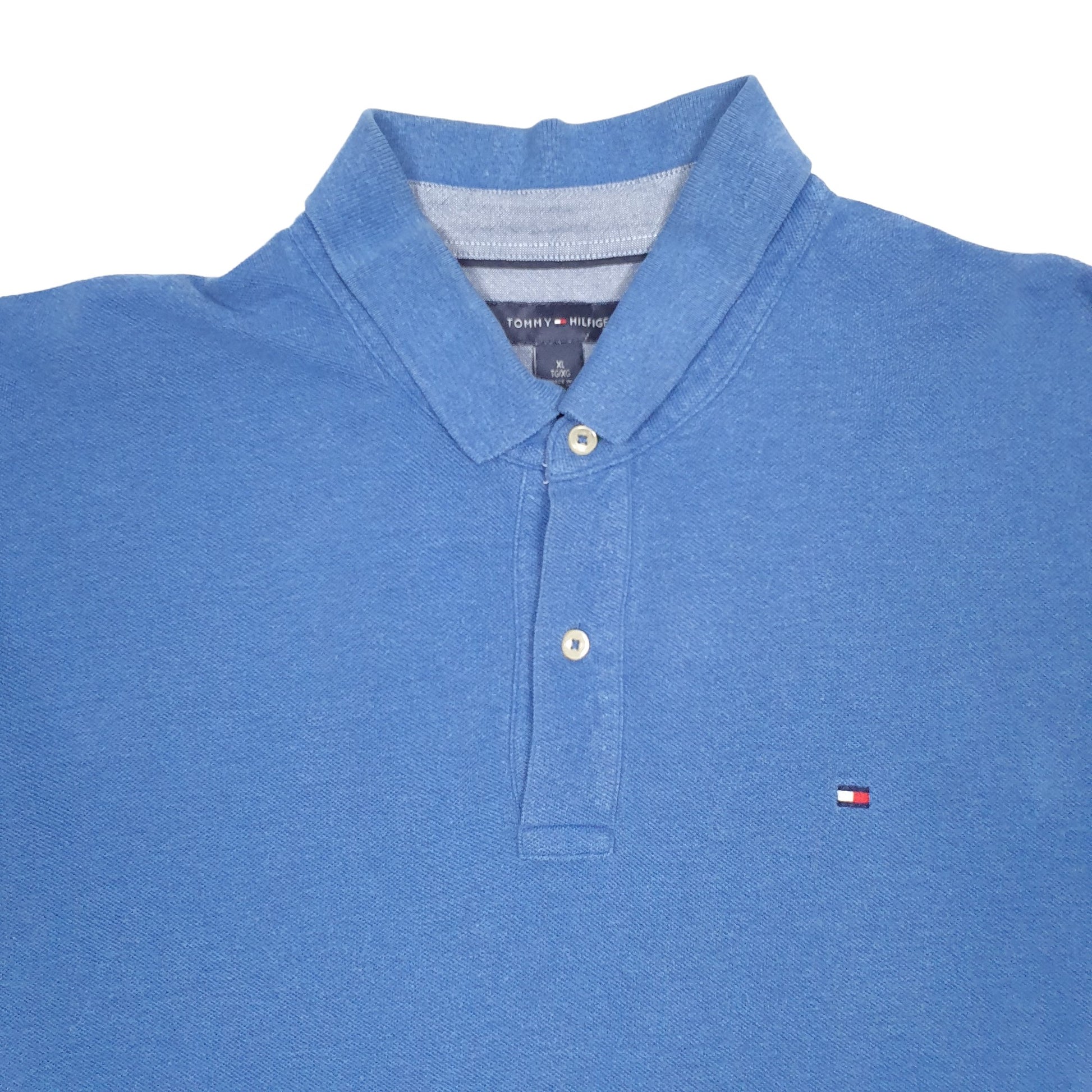 Mens Blue Tommy Hilfiger  Long Sleeve Polo Shirt