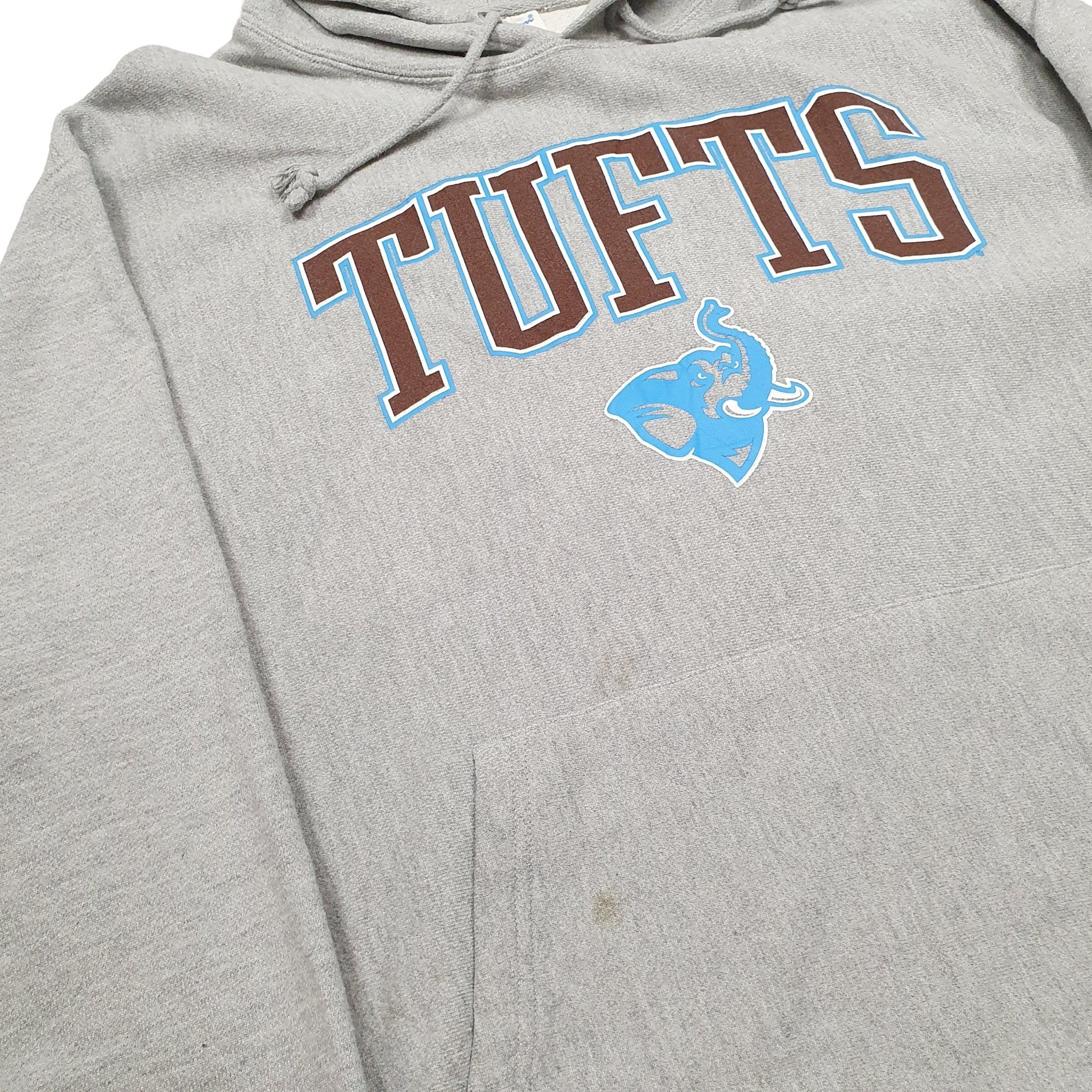 Mens Grey Champion Tufts USA College Hoodie Jumper