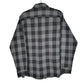 Non Branded Flannel Shacket Long Sleeve Regular Fit Check Shirt Grey