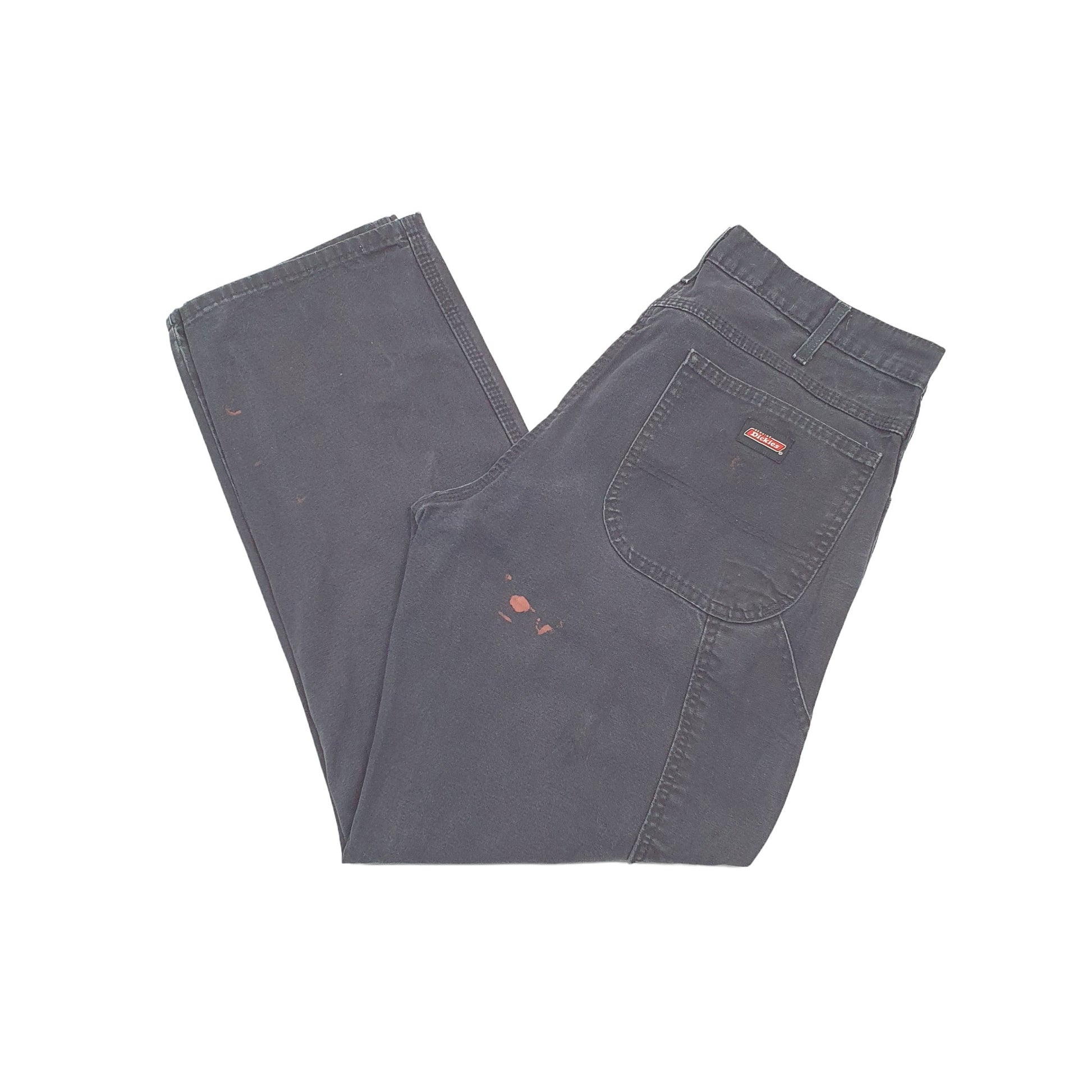 Mens Dickies Black Carpenter Trousers W36 L31 Black