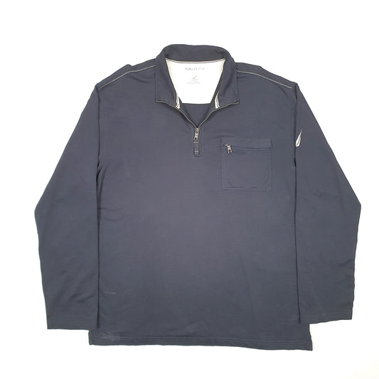 Nautica Quarter Zip XL Navy