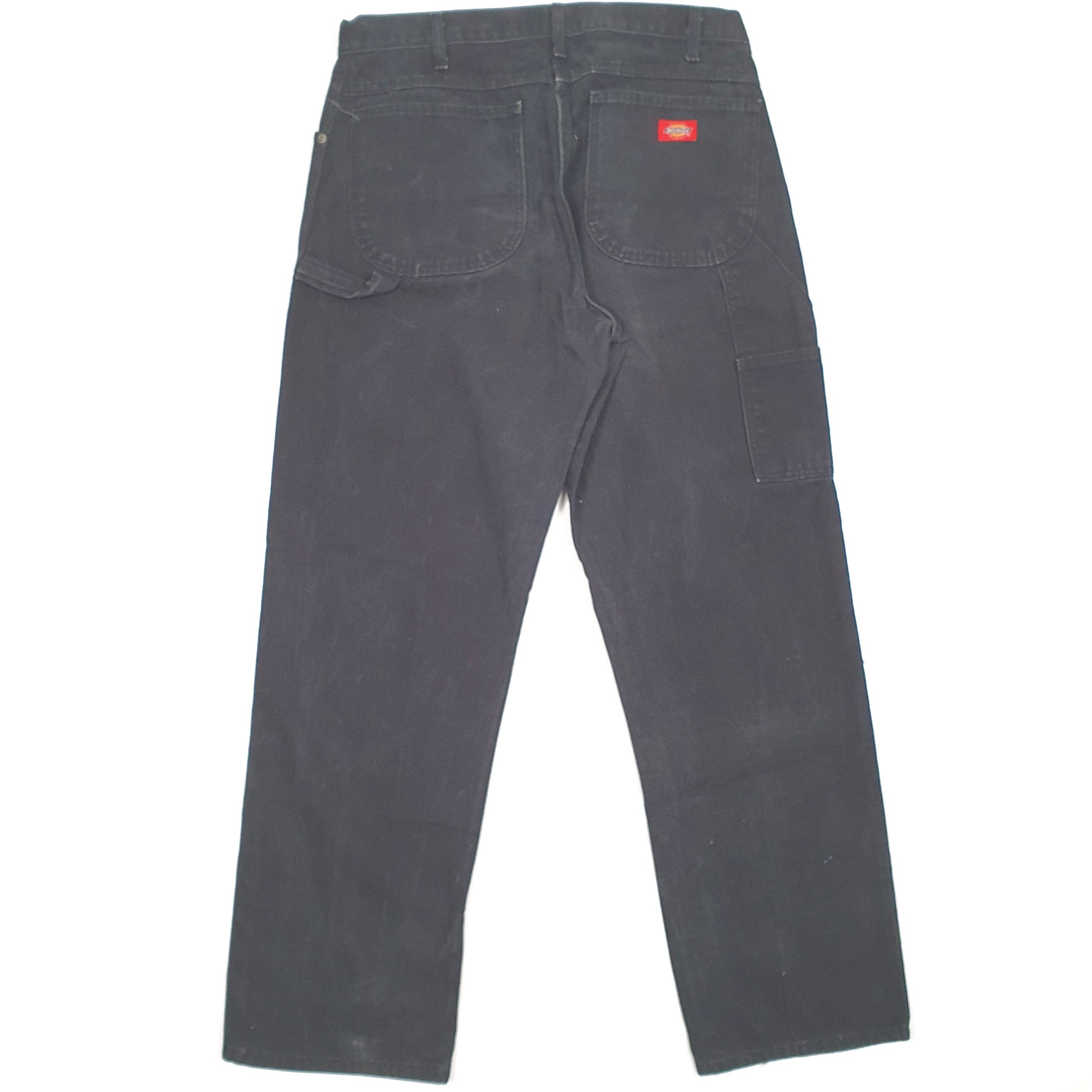 Mens Dickies Black Carpenter Trousers W34 L31 Black