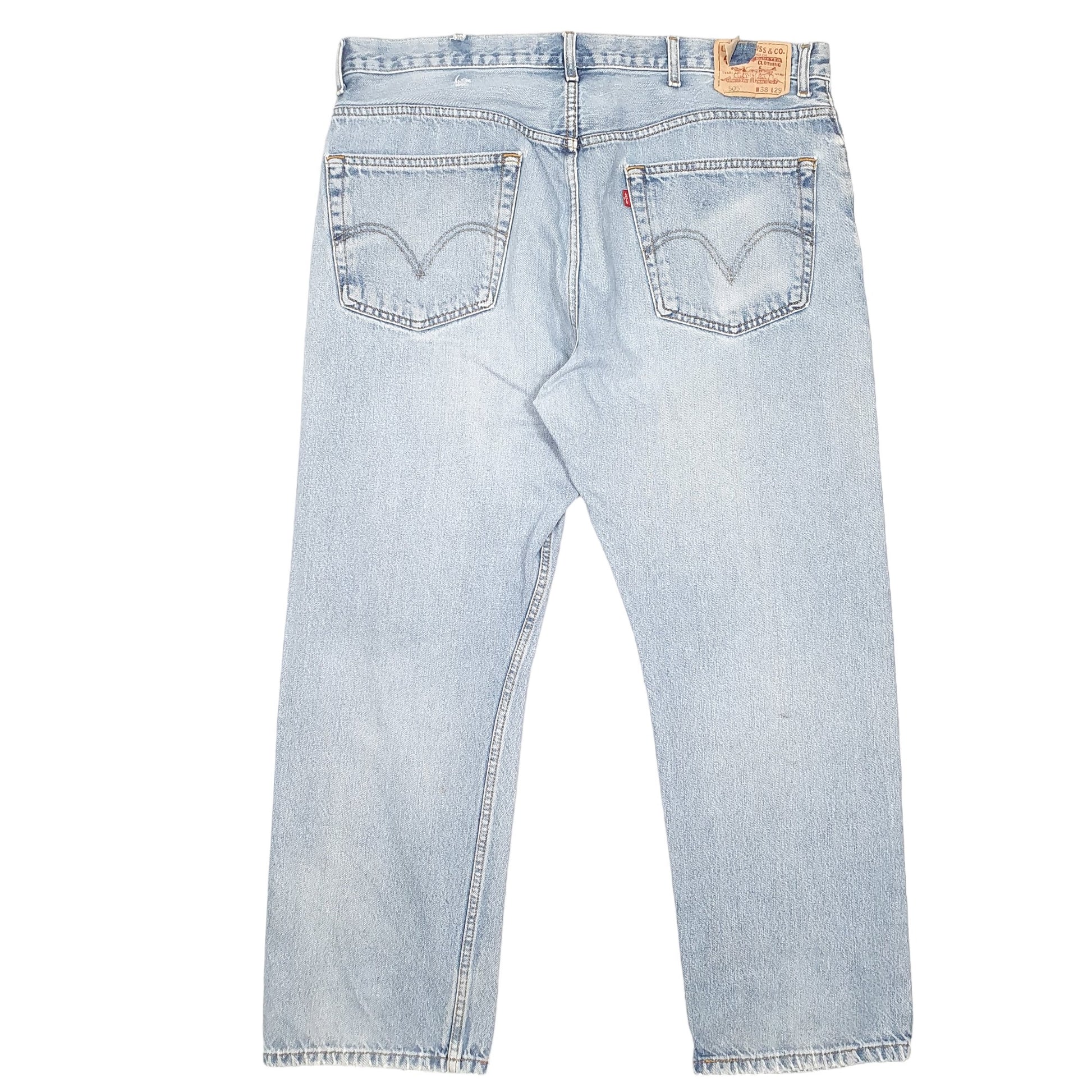 Mens Blue Levis  505 JeansW38 L29