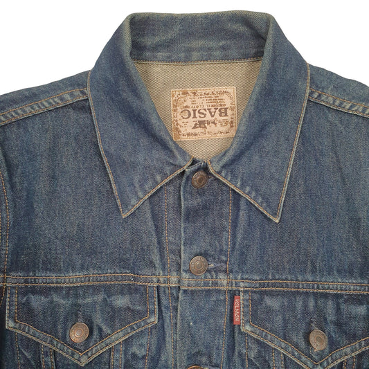 Womens Blue Basic  Denim Jacket Coat